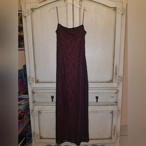 Black sheer dress with red underlay